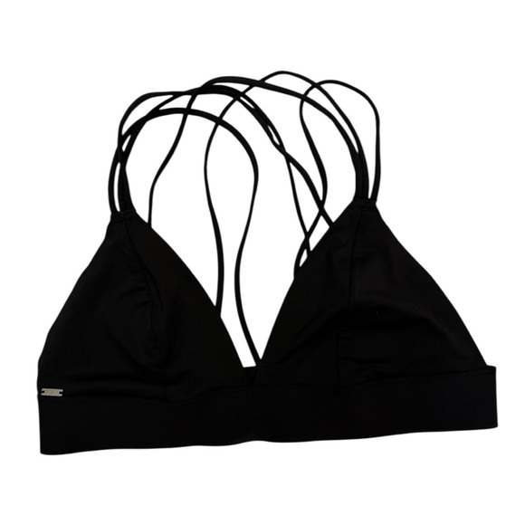 Pink- Victoria’s Secret Black Strappy Bralette Size M - Picture 2 of 5